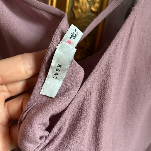 Lush Lavender Women's Top with Tie Detail Size S - Picture 8 of 16